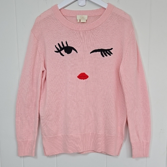 kate spade Sweaters - Kate Spade Women's Pink Wink Wool Blend Crew Neck Sweater, Small
